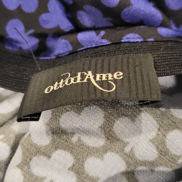 Ottod'Ame USA Size 6, Made in Italy 100% Viscose Blue/Black Skirt/or Dress - Picture 8 of 11